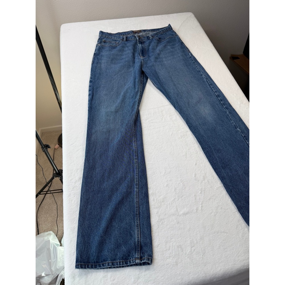 Pintlar Jeans Mens 38x36 Blue Good Straight Leg 100% Cotton Rugged Denim - Picture 2 of 12
